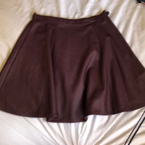 Leather mini skirt